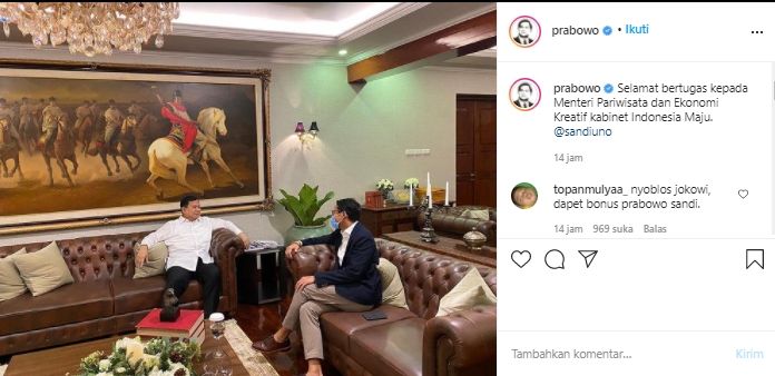 Prabowo - Sandiaga Uno (Instagram).