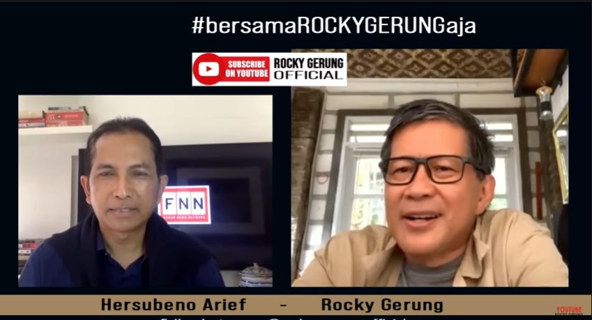 Rocky Gerung Soal Risma Rangkap Jabatan Mensos dan Wali Kota Surabaya (YouTube/RockyGerungOfficial).