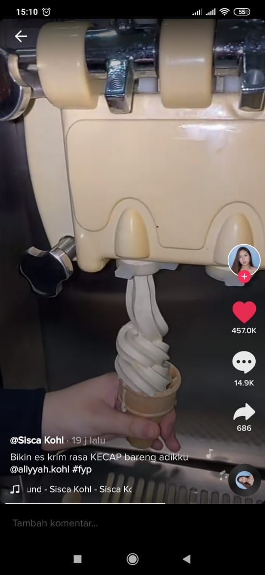 Es krim rasa kecap bango (TikTok @siscakohl)