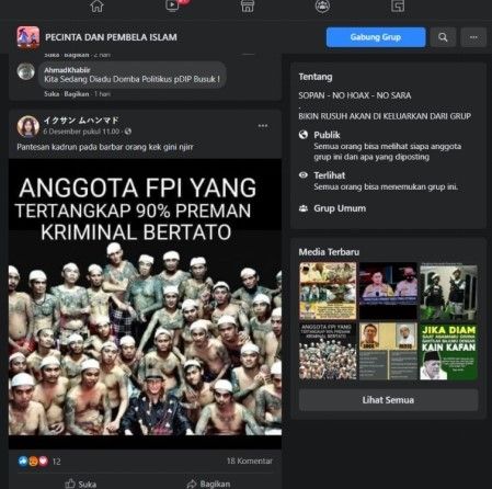 Fakta anggota FPI preman bertato (ist)