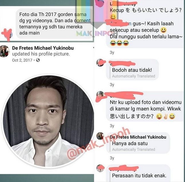 Percakapan Michael Yukinobu De Fret alias Nobu dengan teman-teman soal Gisella Anastasia (Gisel). [Instagram]