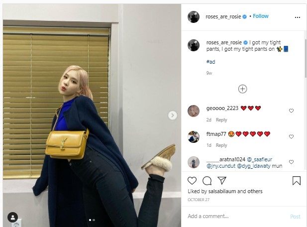 Rose BLACKPINK(Dok: Instagram/roses_are_rosie Verified)
