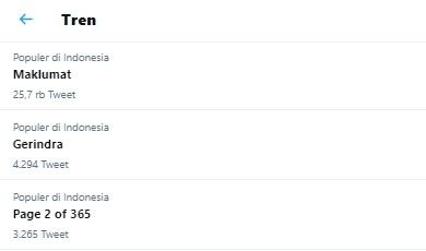 Topik Gerindra masuk trending topic Twitter 