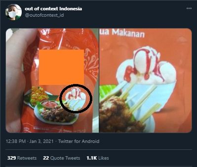 Lihat Wujud Makanan Ini di Bungkus Sambal, Warganet Heran Bukan Main. (Twitter/@outofcontext_id)