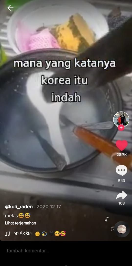 Peralatan makan ini membeku saat ditinggal kerja (TikTok @syahrulwiyant)