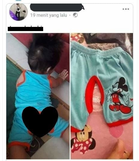 Sengaja Dibuat Berlubang, Model Celana Anak Bikin Heboh (twitter.com/txtdarionlshop)