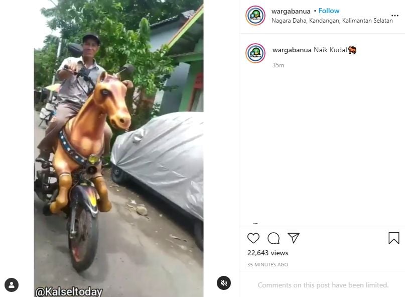 Modifikasi motor nyeleneh. (Instagram)