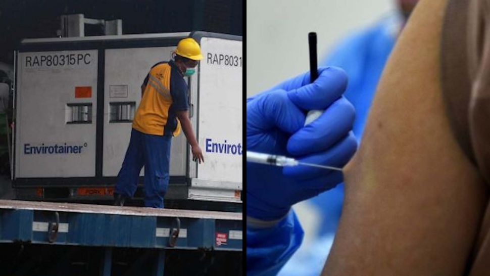 Kolase Vaksin Covid-19. (AFP/Norberto Duarte/ANTARA FOTO/Muhammad Iqbal)