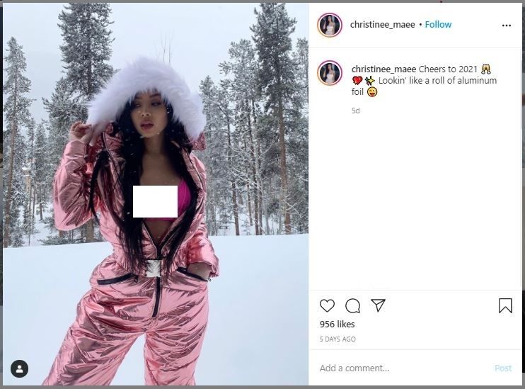 Model Playboy Nekat Foto Seksi di Tengah Salju (instagram.com/christinee_maee)