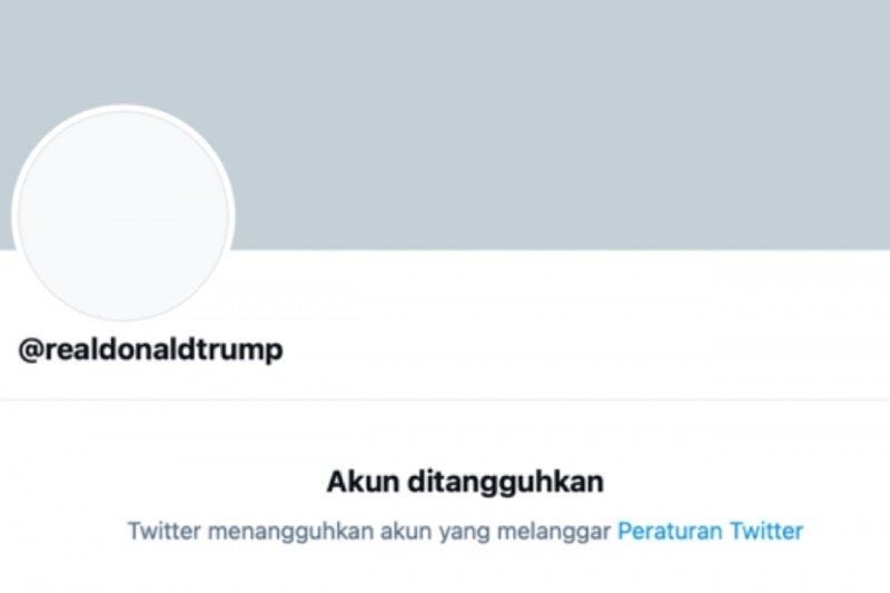 Akun Twitter Donald Trump Diblokir Permanen. [Antara]