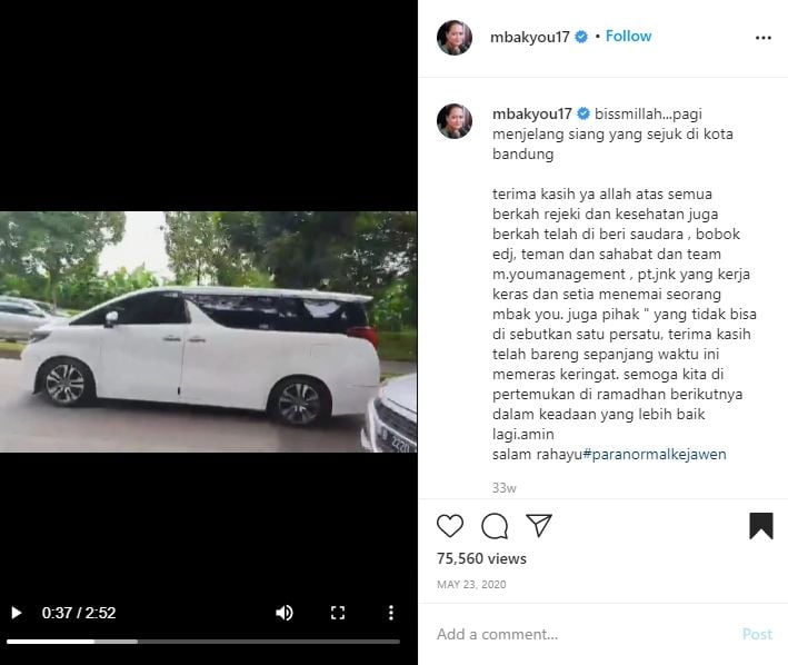 Toyota Alphard Mbak You. (Instagram)