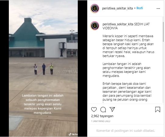 Viral Curhatan Pramugari (Instagram).