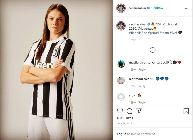 Bek Juventus Women, Cecilia Salvai. (Instagram/ceciliasalvai)