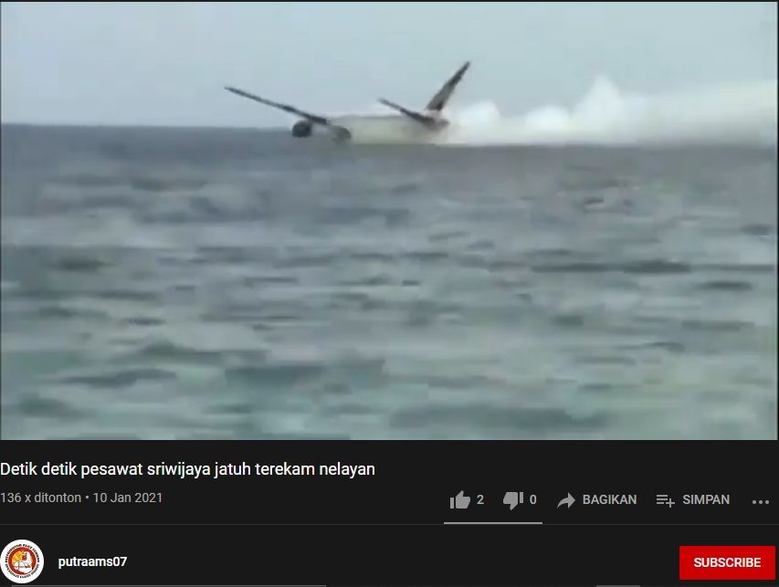 Cek Fakta Benarkah Ini Video Detik Detik Sriwijaya Air Sj182 Jatuh Berita Hits