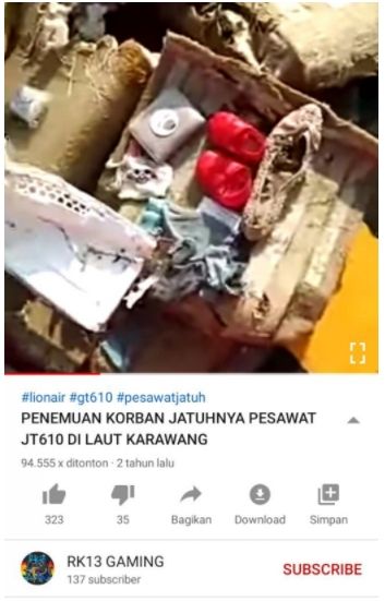 Cek Fakta Video Temuan Barang dan Puing Pesawat Sriwijaya Air SJ-182 (Turnbackhoax.id).