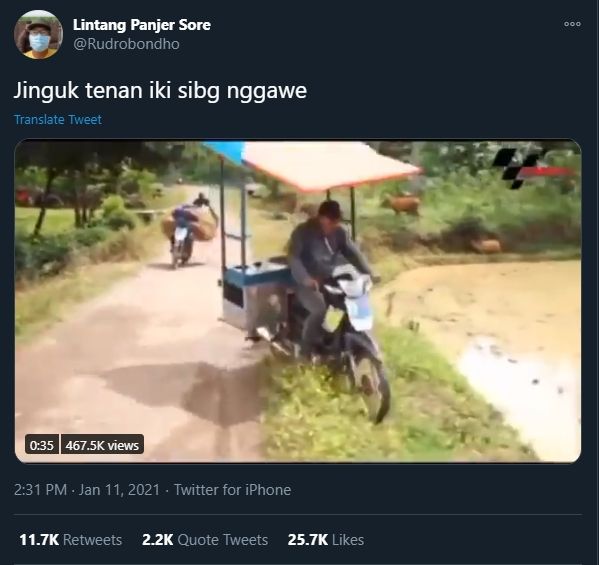 Viral Video Balapan Kampung Bak MotoGP (Twitter/Rudrobondho).