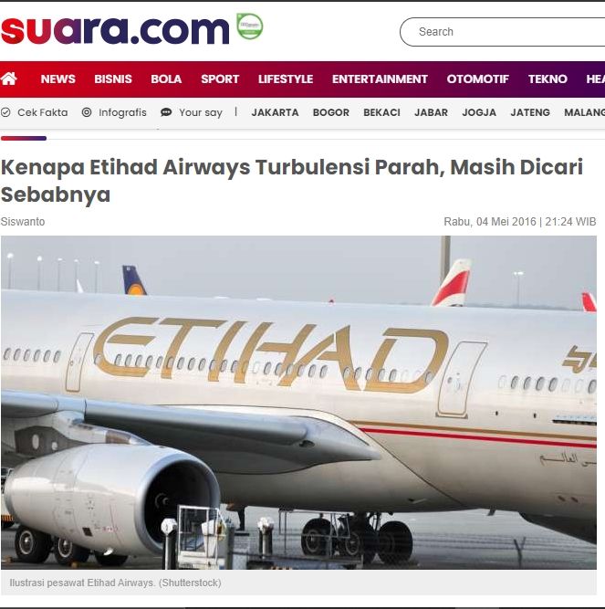 Etihad Airways Turbulensi parah (Suara.com).