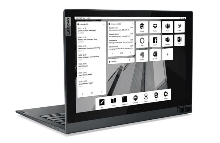 Lenovo ThinkBook Plus Gen 2 dibekali layar e-ink. (Lenovo)