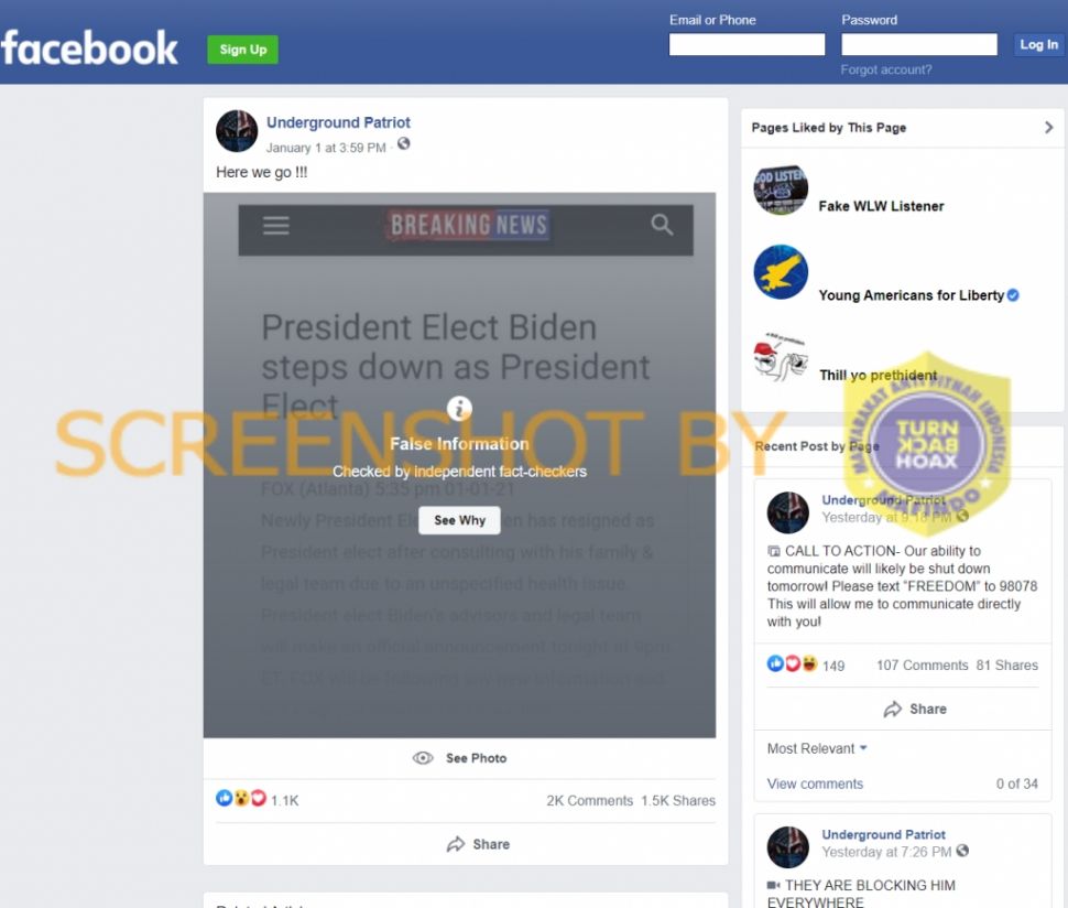 Fakta Joe Biden mundur dari Presiden Terpilih AS (Turnbackhoax.id)