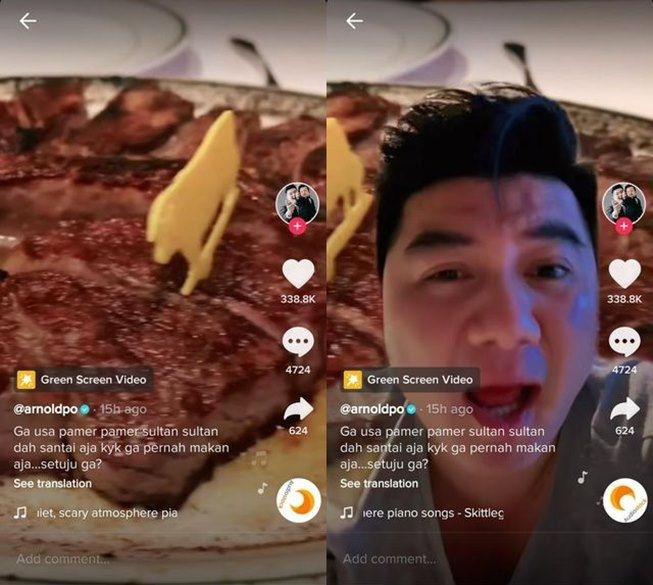 Ramai konten pamer bill usai makan di restoran sultan, chef arnold: norak! (TikTok/@arnoldpo)