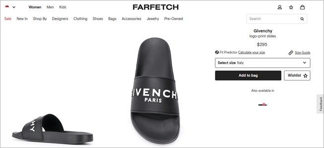 Detail merek dan harga sandal Givenchy Ussy Sulistiwaty. (farfetch.com)