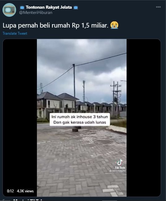 Viral wanita lupa punya rumah karena sibuk bekerja (Twitter).