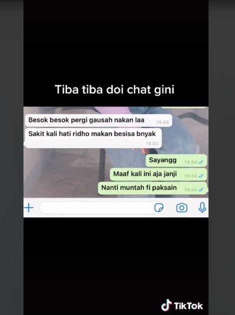 Curhat kencan gadis berujung nyesek gegara tak mau habiskan makanan. (TikTok)