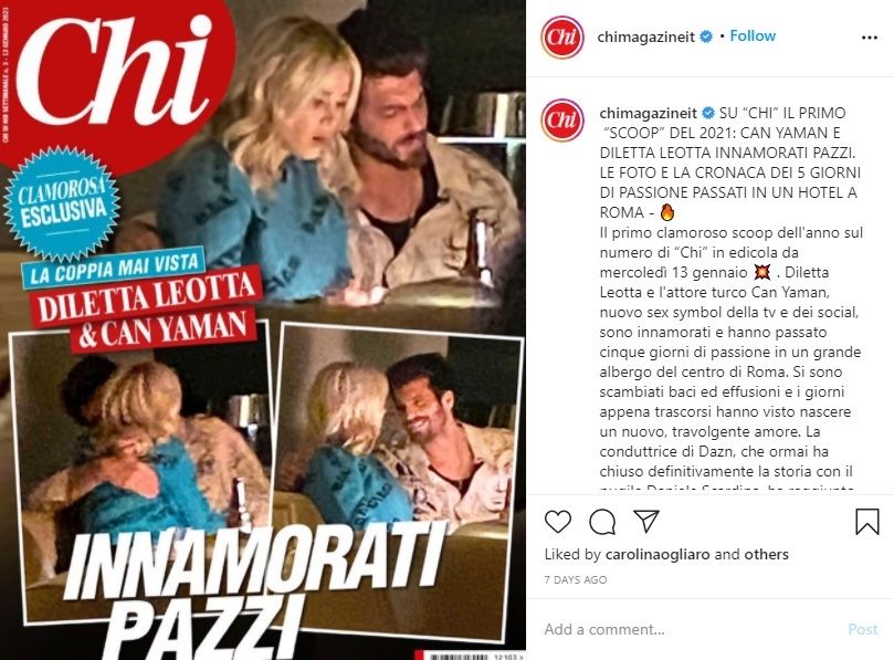 Diletta Leotta mesra dengan pria lain. (Instagram/chimagazineit)