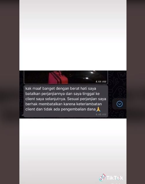 Curhat gadis ditinggal perias saat lamaran. (TikTok)