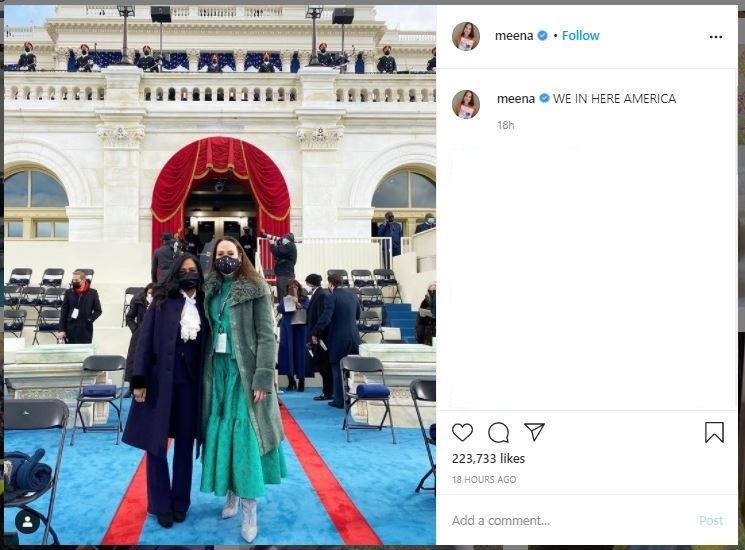 Deretan Gaya Busana Monokrom di Pelantikan Presiden dan Wakil Presiden AS (instagram.com/meena)