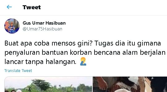 Cuitan Gus Umar Hasibuan (Twitter)