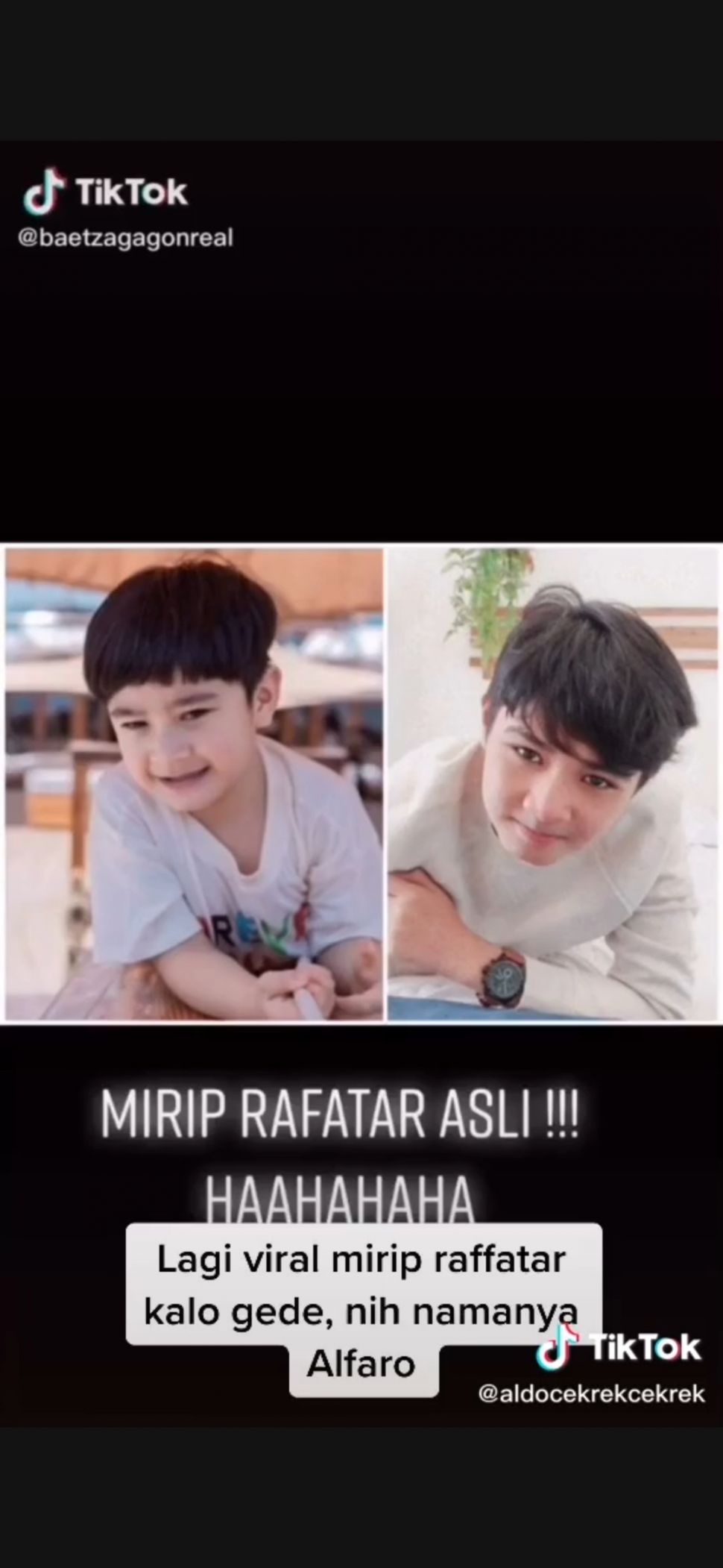 Remaja mirip Rafathar. (Dok: TikTok/@aldocekrekcekrek)