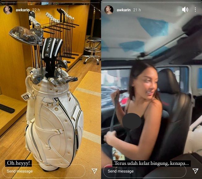 Awkarin dan Erika Carlina beli peralatan golf belasan juta. (Instagram/@awkarin)