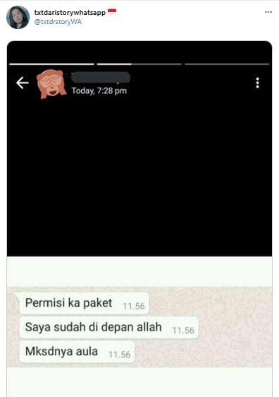 Salah Ketik, Chat dari Kurir Paket Ini Malah Bikin Merinding. (Twitter/txtdrstoryWA)