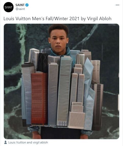 Sweter Gedung Kantor Koleksi Louis Vuitton (twitter.com/saint)