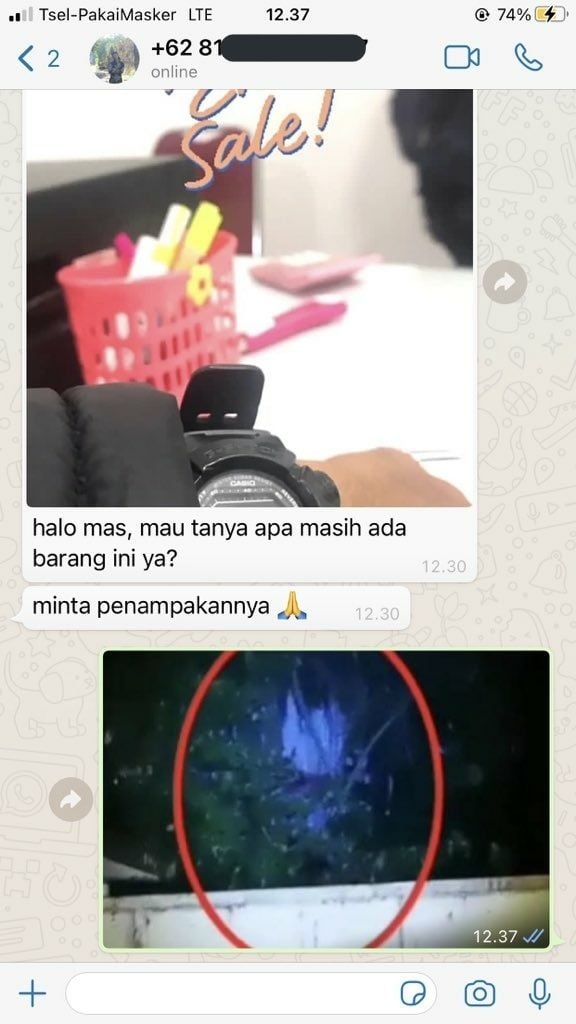 Bikin Emosi, Nanya Barang ke Penjual Pembeli Ini Malah Dikasih Foto Penampakan (Twitter/txtdarionlshop)