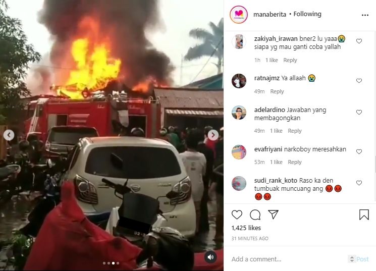 Video pengakuan pria bakar rumah sendiri. (Instagram/manaberita)