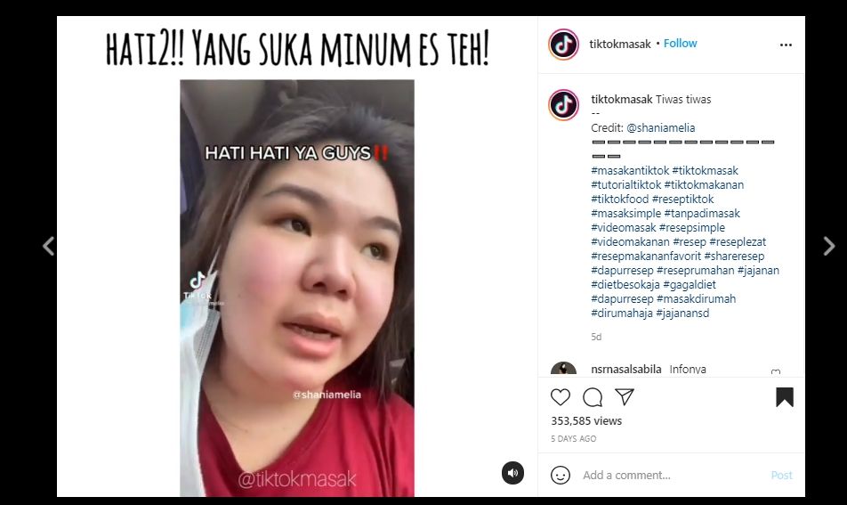 Wanita Ungkap Bahaya Es Teh Video Ini Endingnya Bikin Warganet Menangis