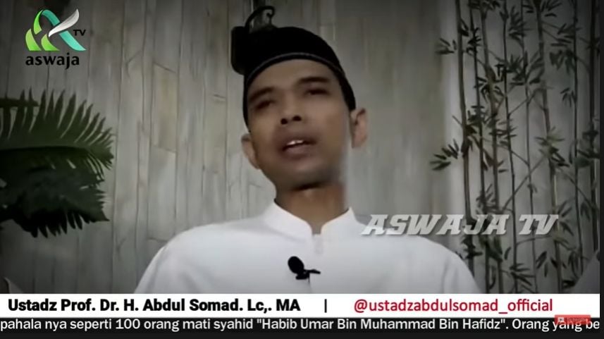 Ustaz Abdul Somad soal banyaknya bencana di Indonesia (YouTube/AswajaTV).