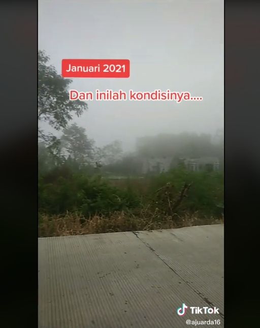 Video kondisi terkini 'kampung mati' Cigintung. (TikTok/ajuarda16)