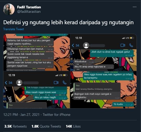 Viral! Ditolak saat Pinjam Duit Lagi, Pengutang Ini Malah Tantang