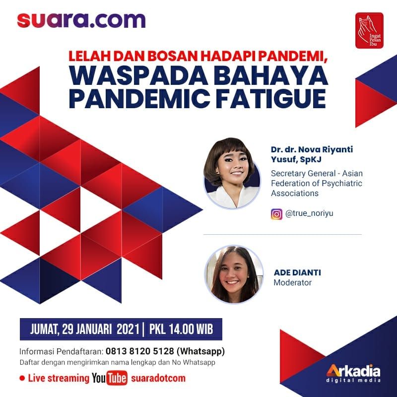 Webinar Suara.com Waspada Bahaya Pandemic Fatigue. (Dok. Suara.com)