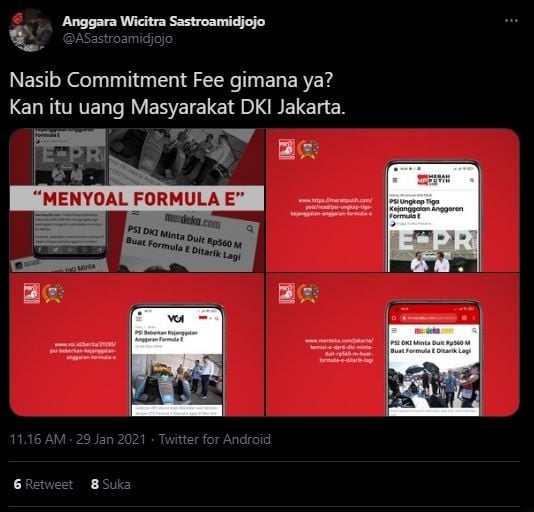 Cuitan Anggara Wicitra. (Twitter)