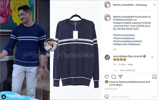 Koleksi baju Arya Saloka yang harganya di bawah Rp200 ribu. (Instagram/@fashion_aryasaloka)