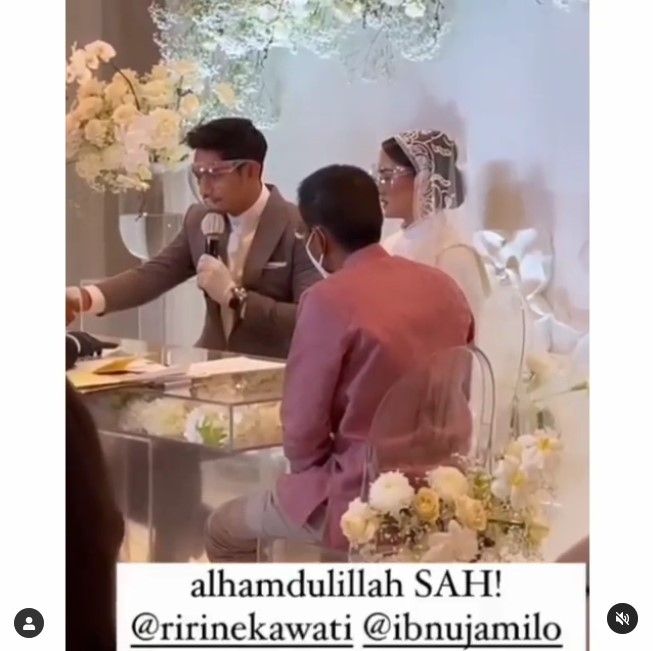 Momen ijab kabul Ibnu Jamil dan Ririn Ekawati [Instagram]