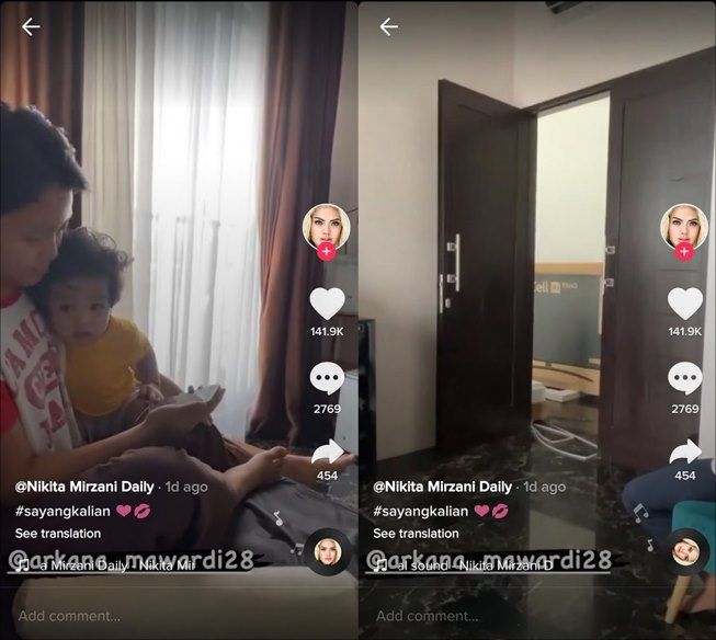 Reaksi sombong Nikita Mirzani saat anak bungsu pecahkan TV. (TikTok/@nikitamirzanimawardi_17)