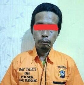 Tersangka Anwar diringkus polisi usai melakukan penganiayaan (Polres/Kanal Kalimantan)