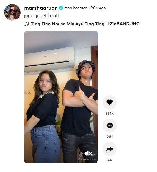 Unggahan TikTok Marsha Aruan.