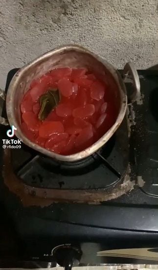 Viral Masakan Warna Pink. (TikTok)