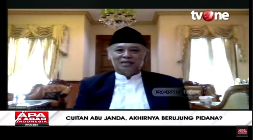 Kiai As'ad Said Ali mengomentari polemik Abu Janda (YouTube/ApaKabarIndonesiaTVOne).